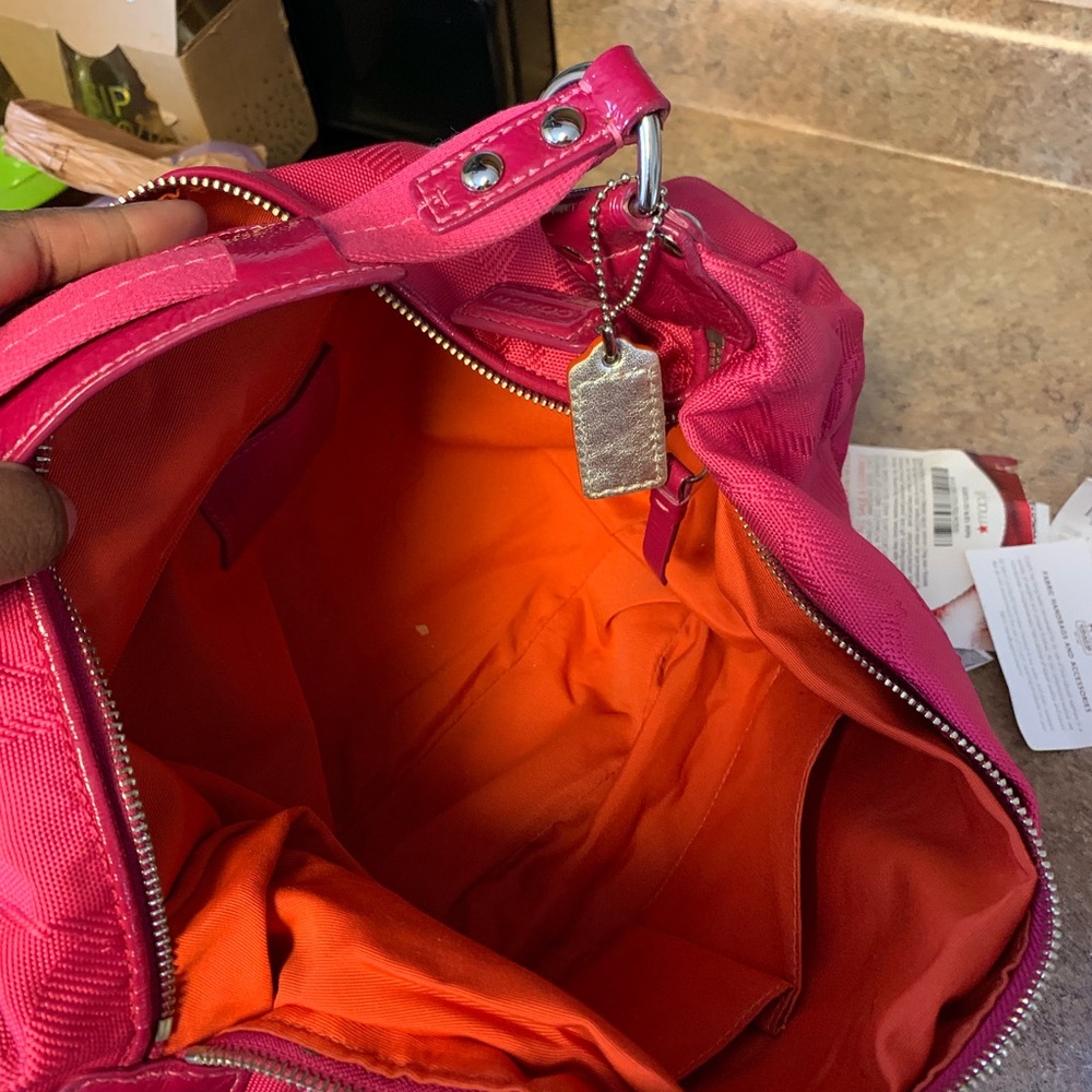 Pink coach purse